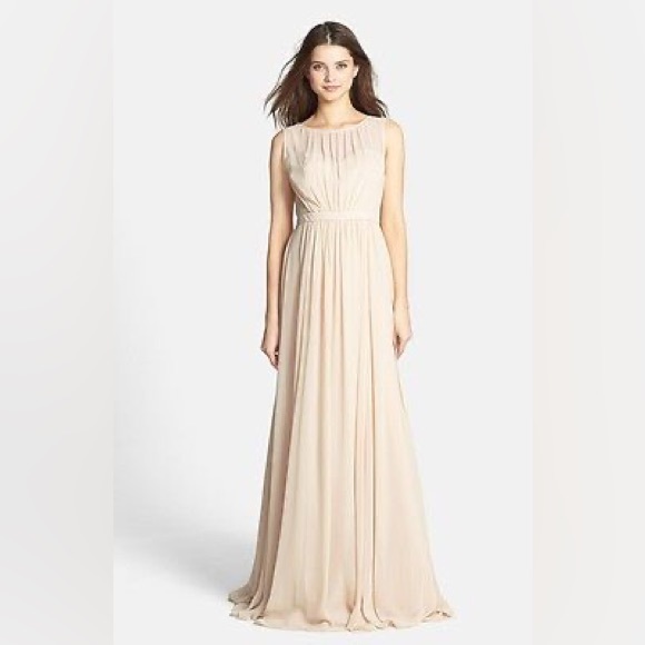 Jenny Yoo Dresses & Skirts - Jenny Yoo Collection Vivienne Pleated Chiffon Gown Women’s Size 14